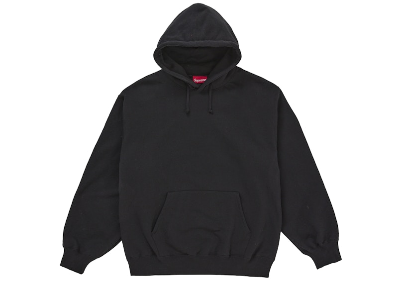 Supreme Satin Appliqué Hooded Sweatshirt (FW25) Black Men's