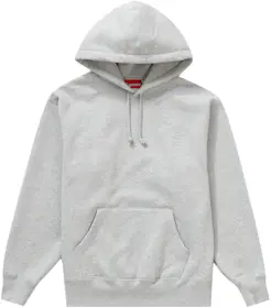 Supreme Satin Appliqué Hooded Sweatshirt Heather Grey - FW22 - ES