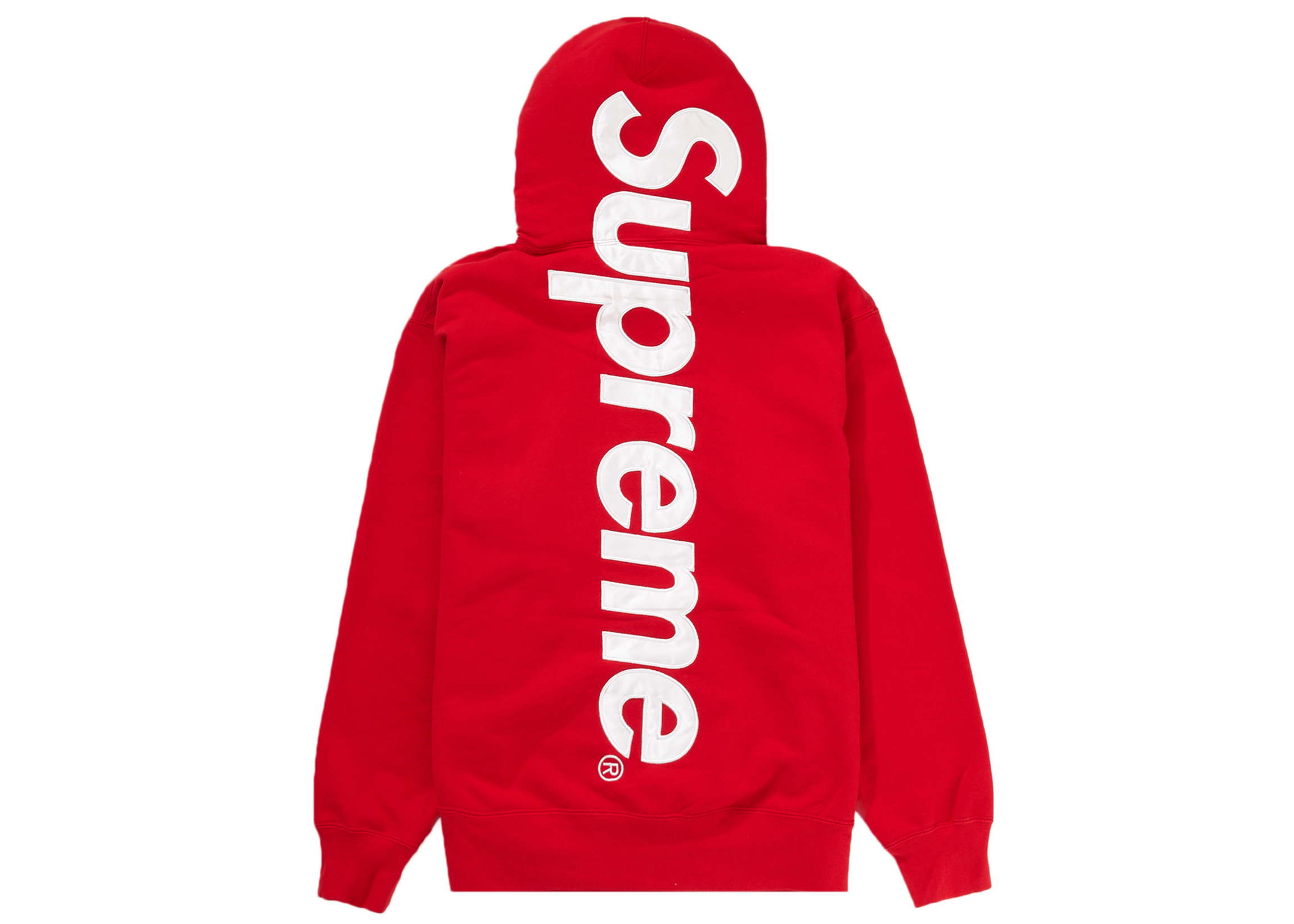 supreme Satin Appliqué Hooded Sweatshirt