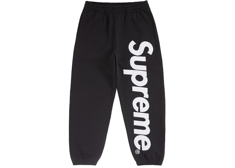 Supreme Satin Applique Sweatpant FW24 Black Men's - FW24 - US