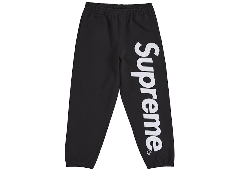 Supreme Satin Appliqué Sweatpant (FW25) Black Men's - FW25 - US