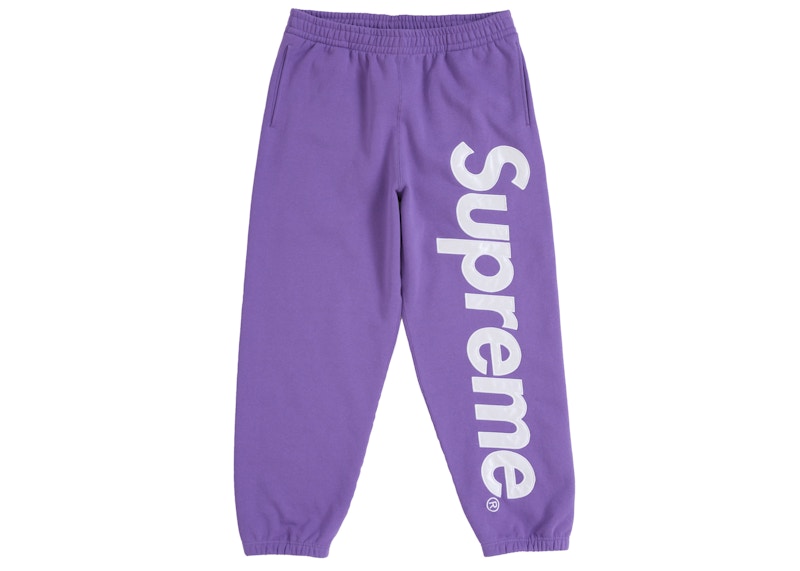 Supreme Satin Appliqué Sweatpant Supreme Satin Appliqué Sweatpant (FW25) Violet Men's - FW25 - US