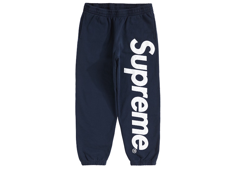 Supreme Satin Appliqué Sweatpant Black Men's - FW22 - US