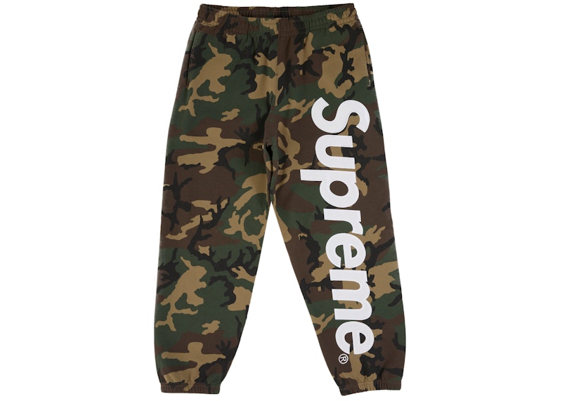 Supreme Satin Applique Sweatpant (SS26) Woodland Camo Men's - SS26