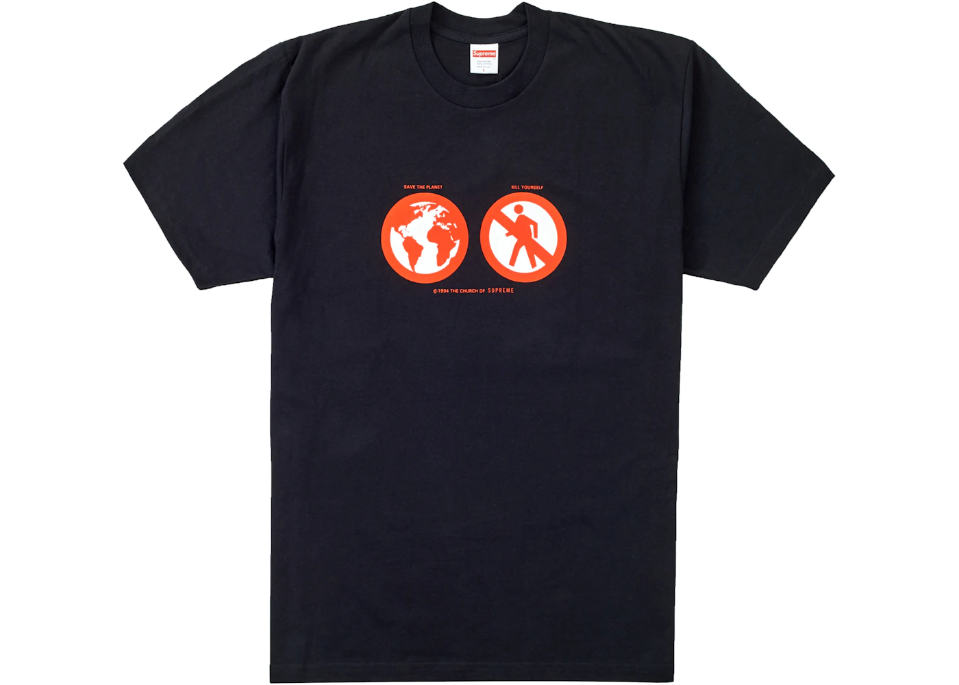 Supreme Save The Planet Tee Black Men's FW19 US