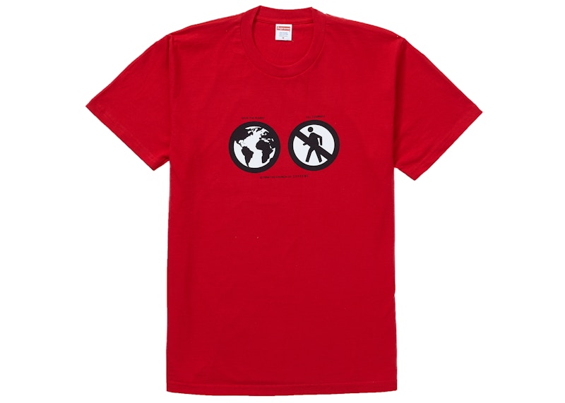 Supreme Save The Planet Tee Red Men's - FW19 - US