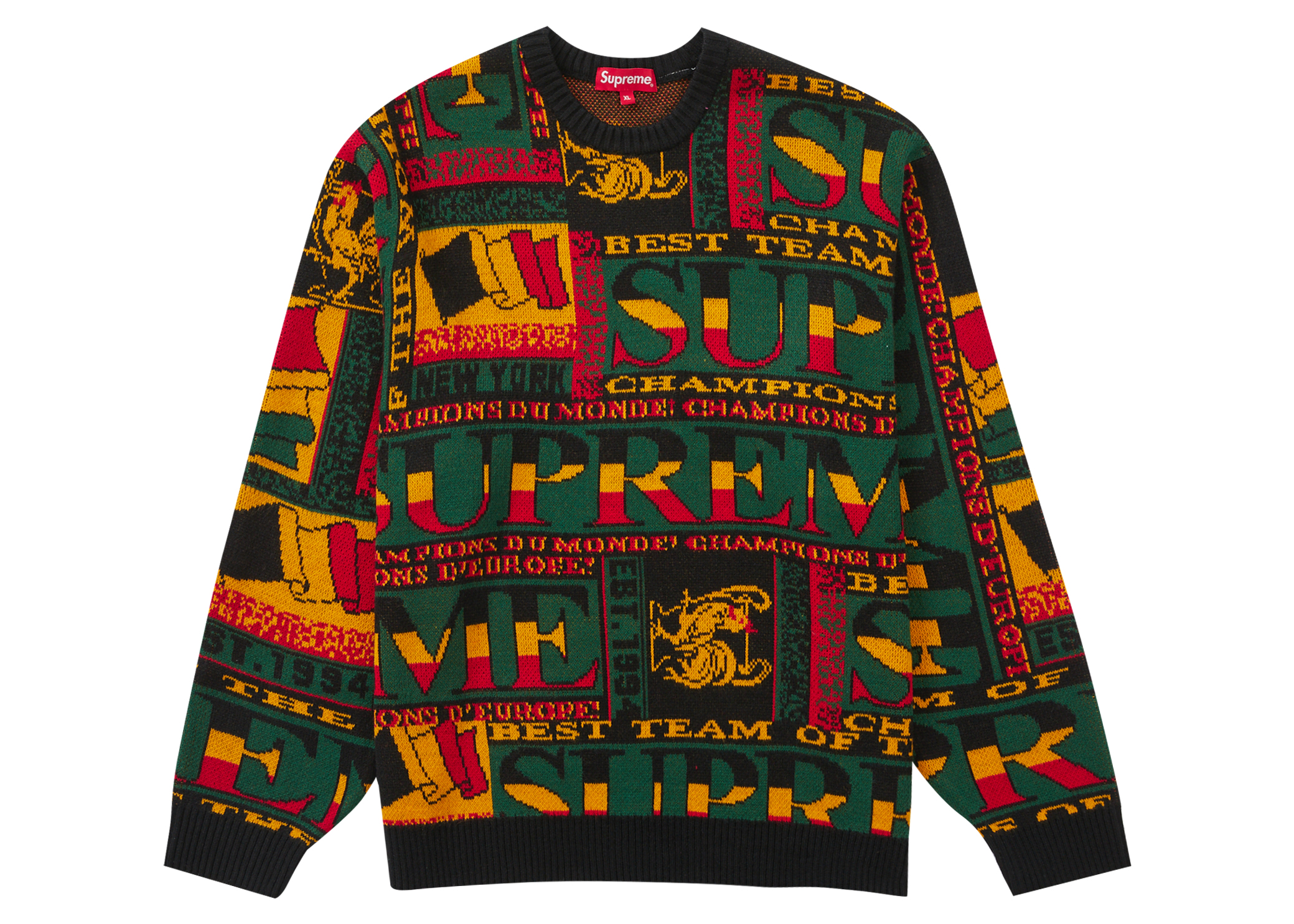Supreme Scarf Sweater Black Men's - SS23 - US
