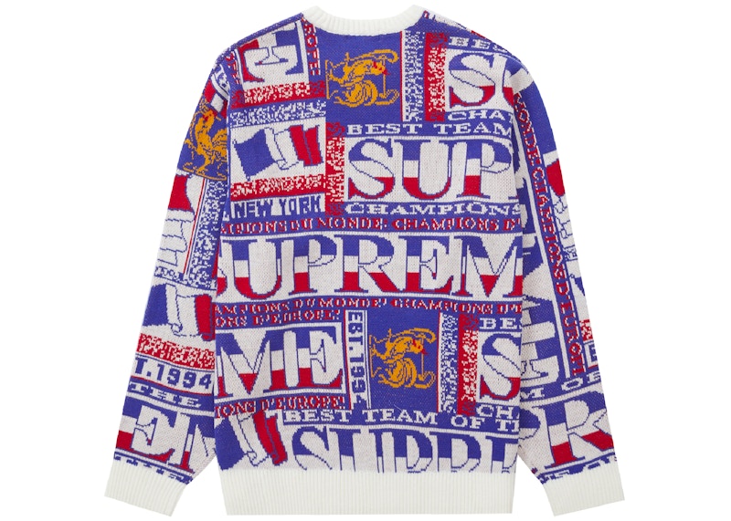 Supreme Scarf Sweater White Men's - SS23 - US