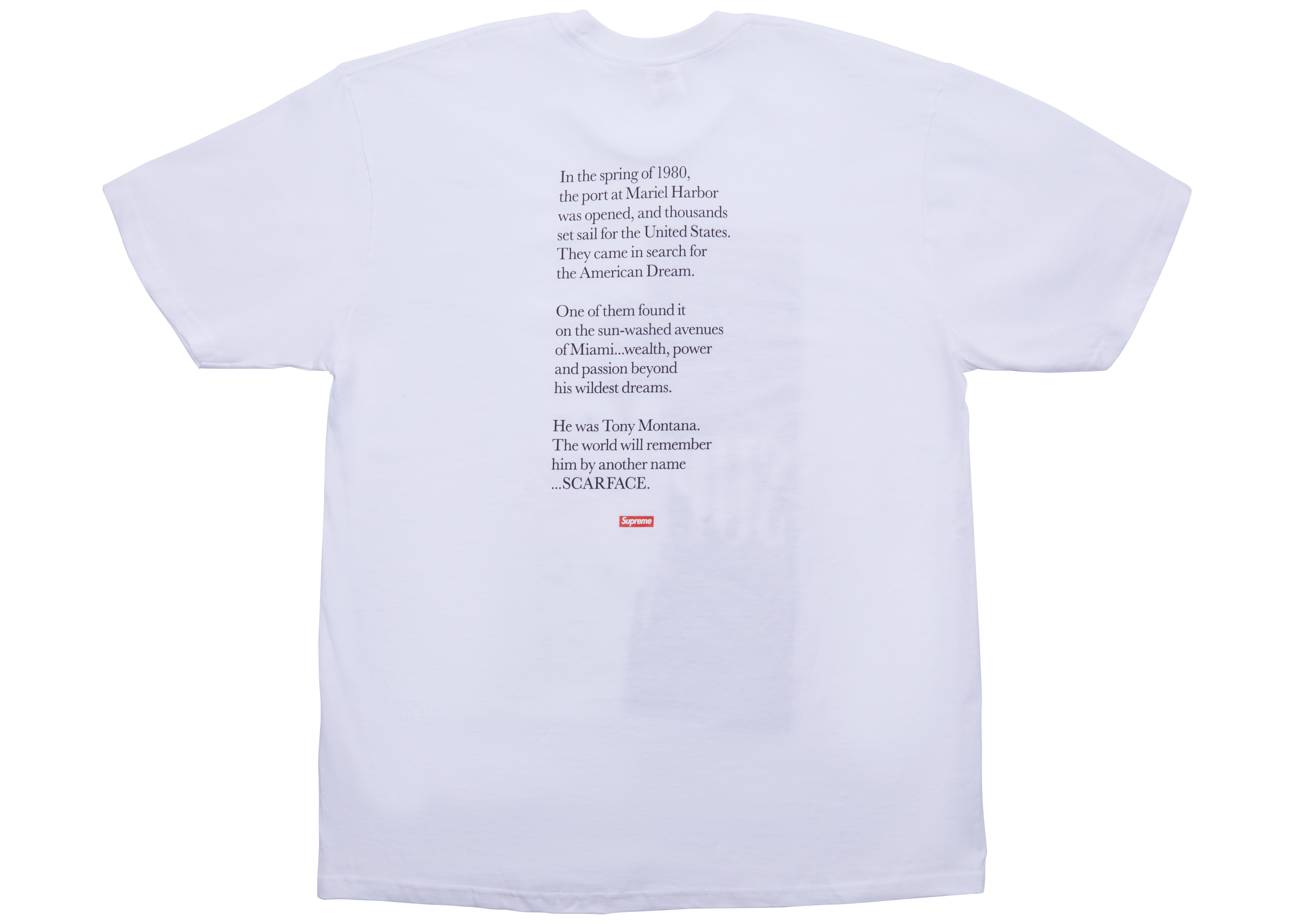 Supreme Scarface Split Tee White Men's - FW17 - US