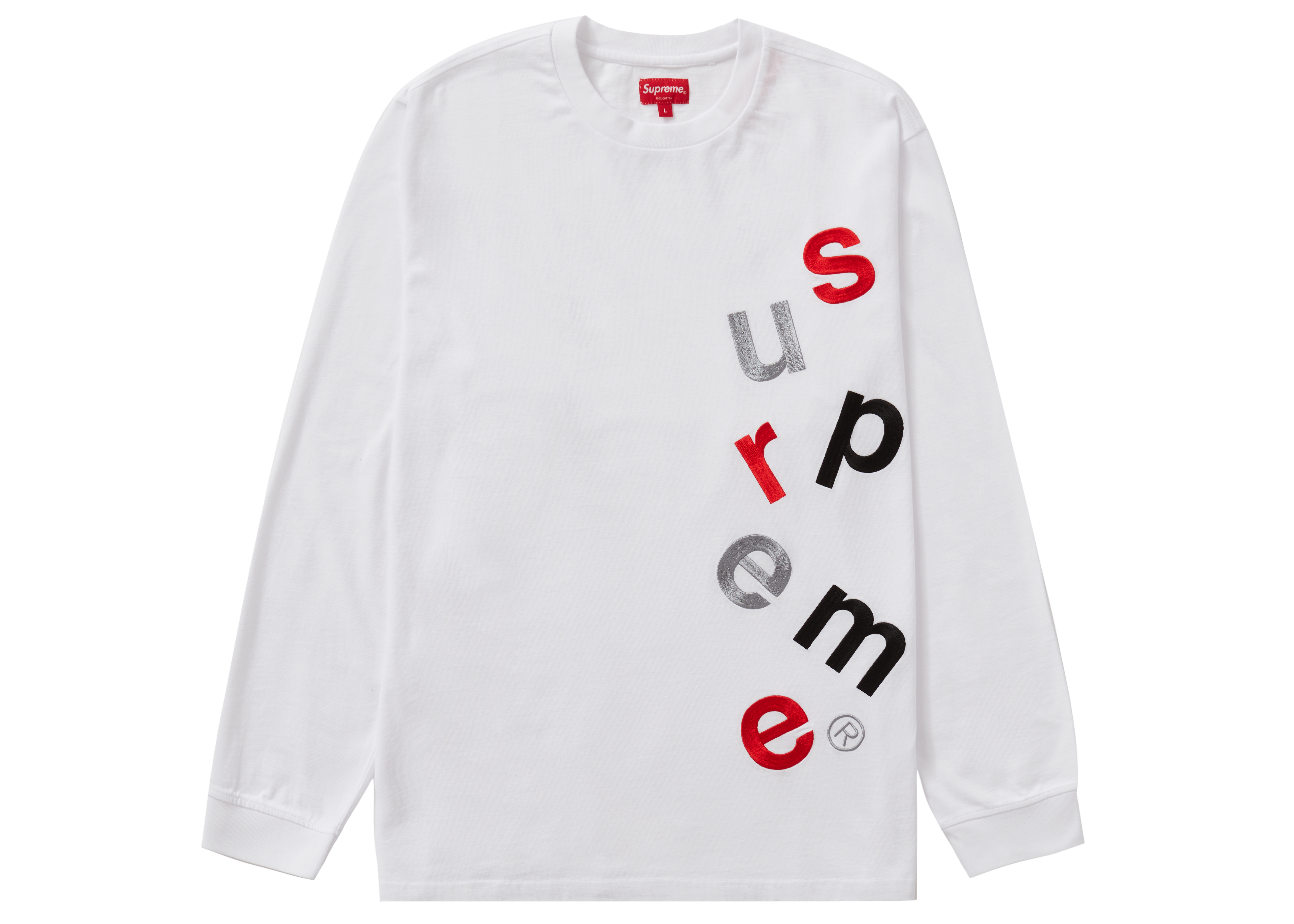Supreme Scatter Logo L/S Top White メンズ - FW20 - JP