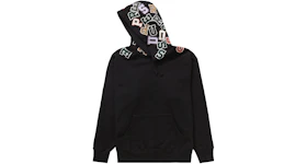 Supreme Scattered Appliqué Hooded Sweatshirt Black
