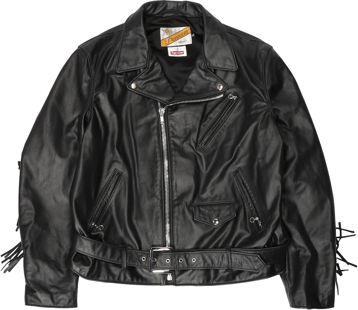 Supreme x Schott The Crow Perfecto Leather Jacket 'Black
