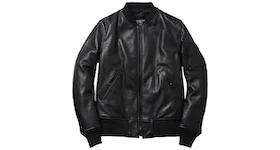 Supreme Schott NYC Leather MA 1 Jacket Black