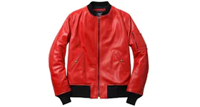 Supreme Schott NYC Leather MA 1 Jacket Red
