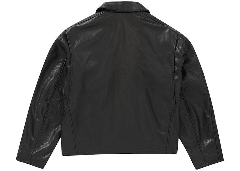 Supreme Schott Leather Racer Jacket Black