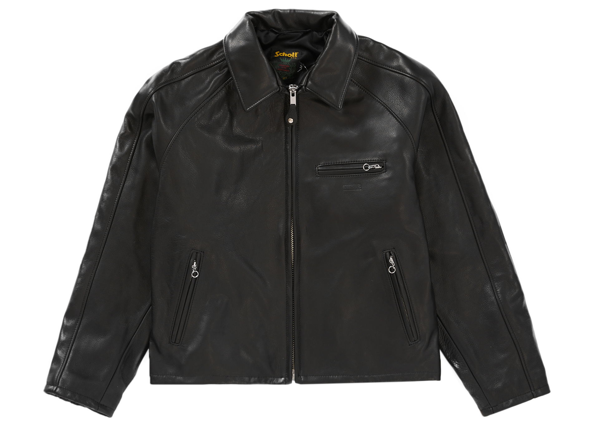 Supreme Schott Leather Racer Jacket Black メンズ - SS23 - JP