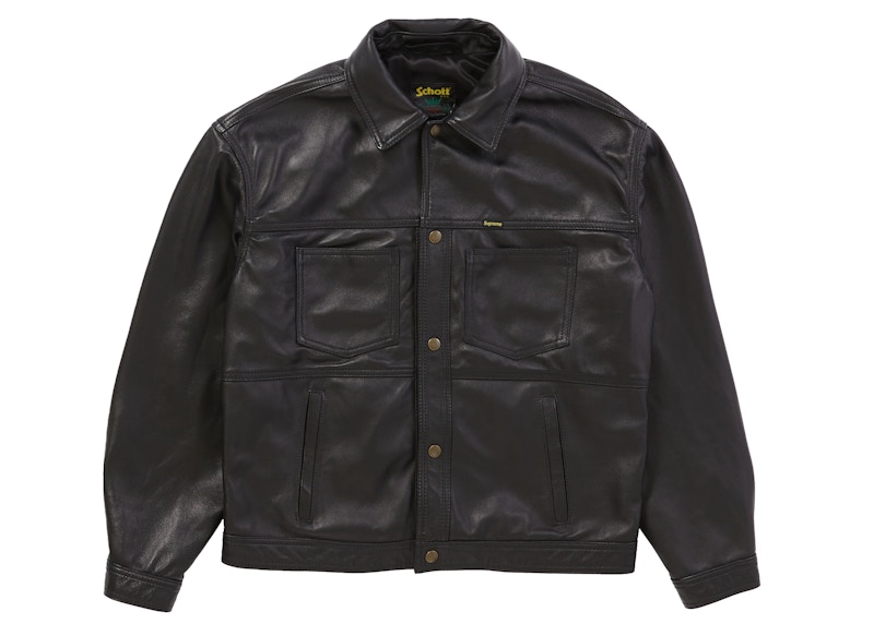 supreme schott leather work jacket 22ss-