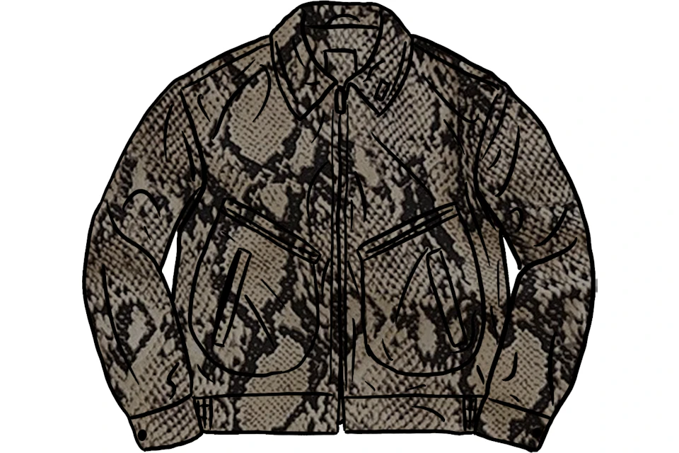 Supreme Schott Leather Work Jacket (SS21) Snakeskin
