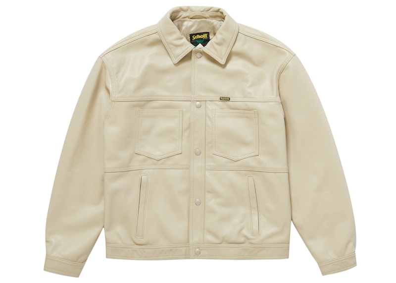 Supreme Schott Leather Work Jacket Tan Men's - SS22 - US