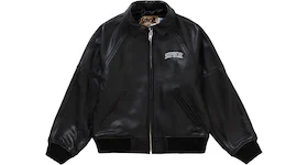 Supreme Schott Martin Wong 8 Ball Leather Varsity Jacket Black