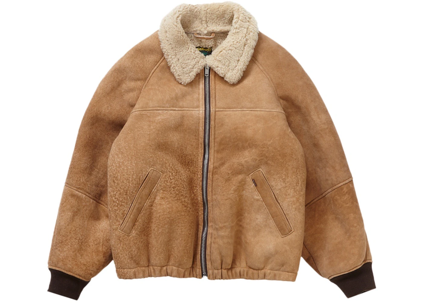 Supreme Schott Shearling Bomber Jacket Brown Men's FW23 US