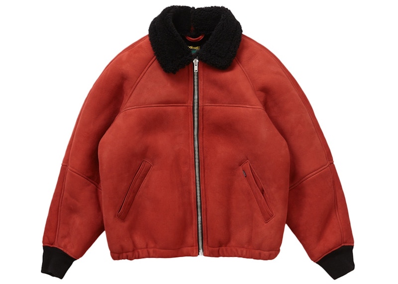 Supreme Schott Shearling Bomber Jacket Red メンズ - FW23 - JP