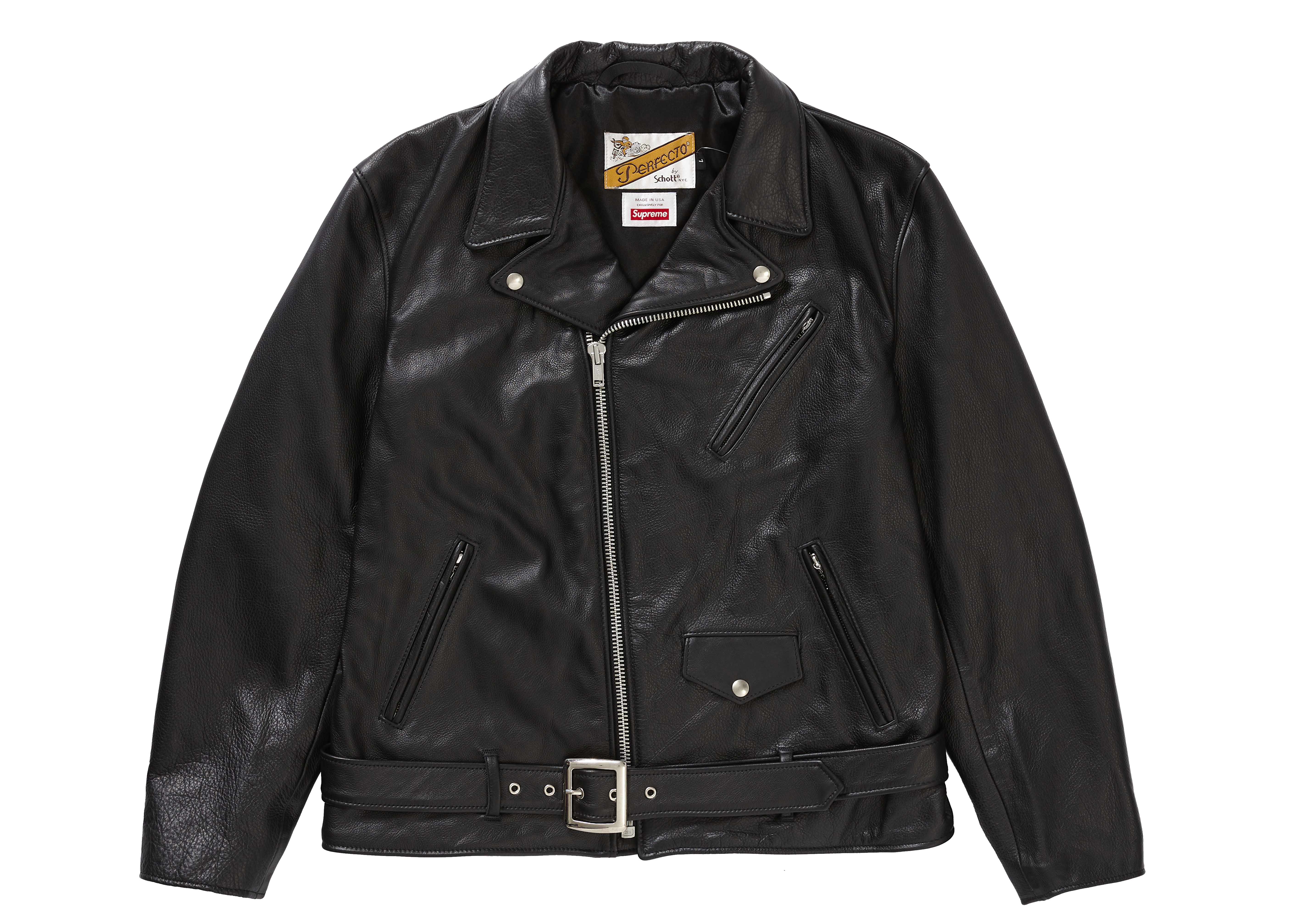 Supreme Schott The Crow Perfecto Leather Jacket Black メンズ ...