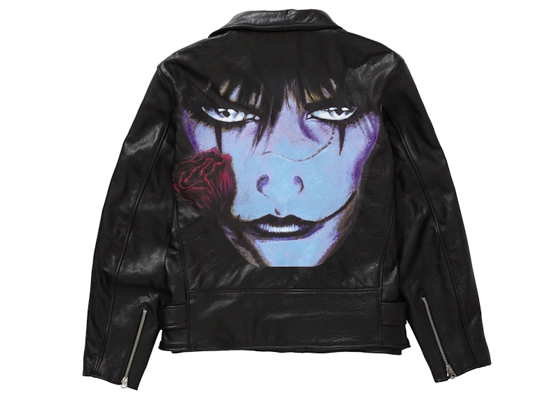 Supreme Schott The Crow Perfecto Leather Jacket Black