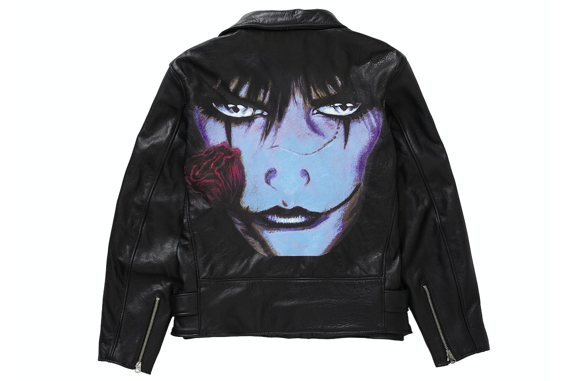Pre-owned Supreme Schott The Crow Perfecto Leather Jacket Black