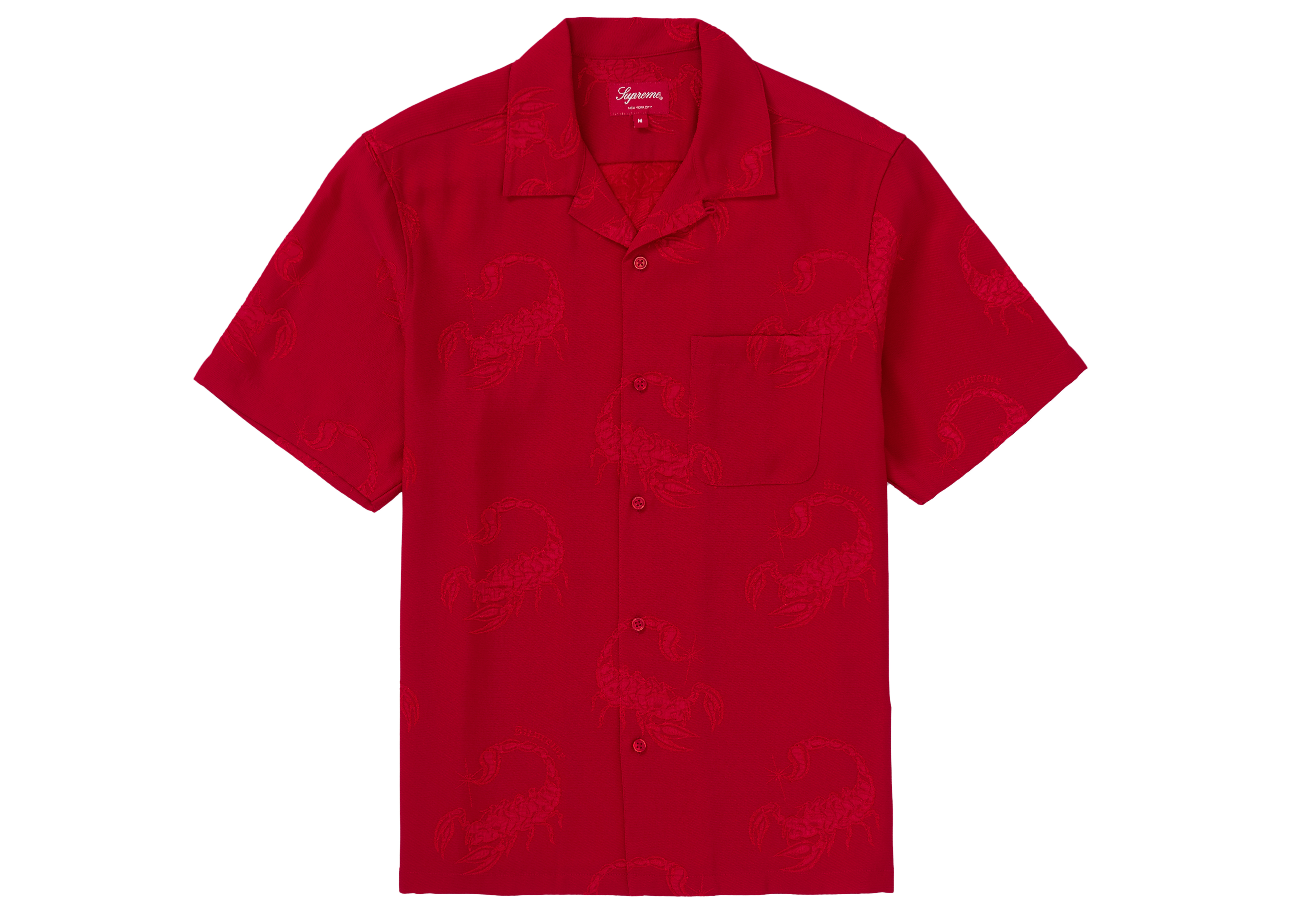 Supreme Scorpion Jacquard S/S Shirt Red Men's - SS21 - US