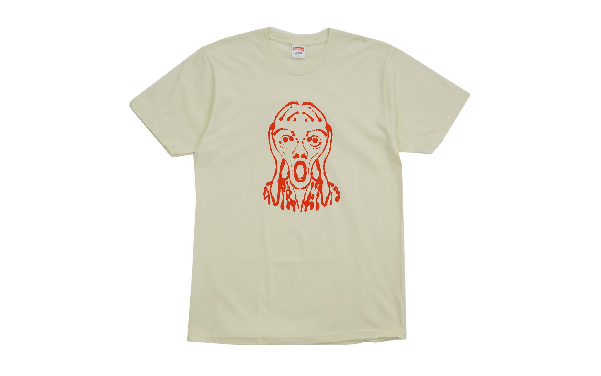 Supreme Scream Tee Pale Yellow Men's - SS17 - US