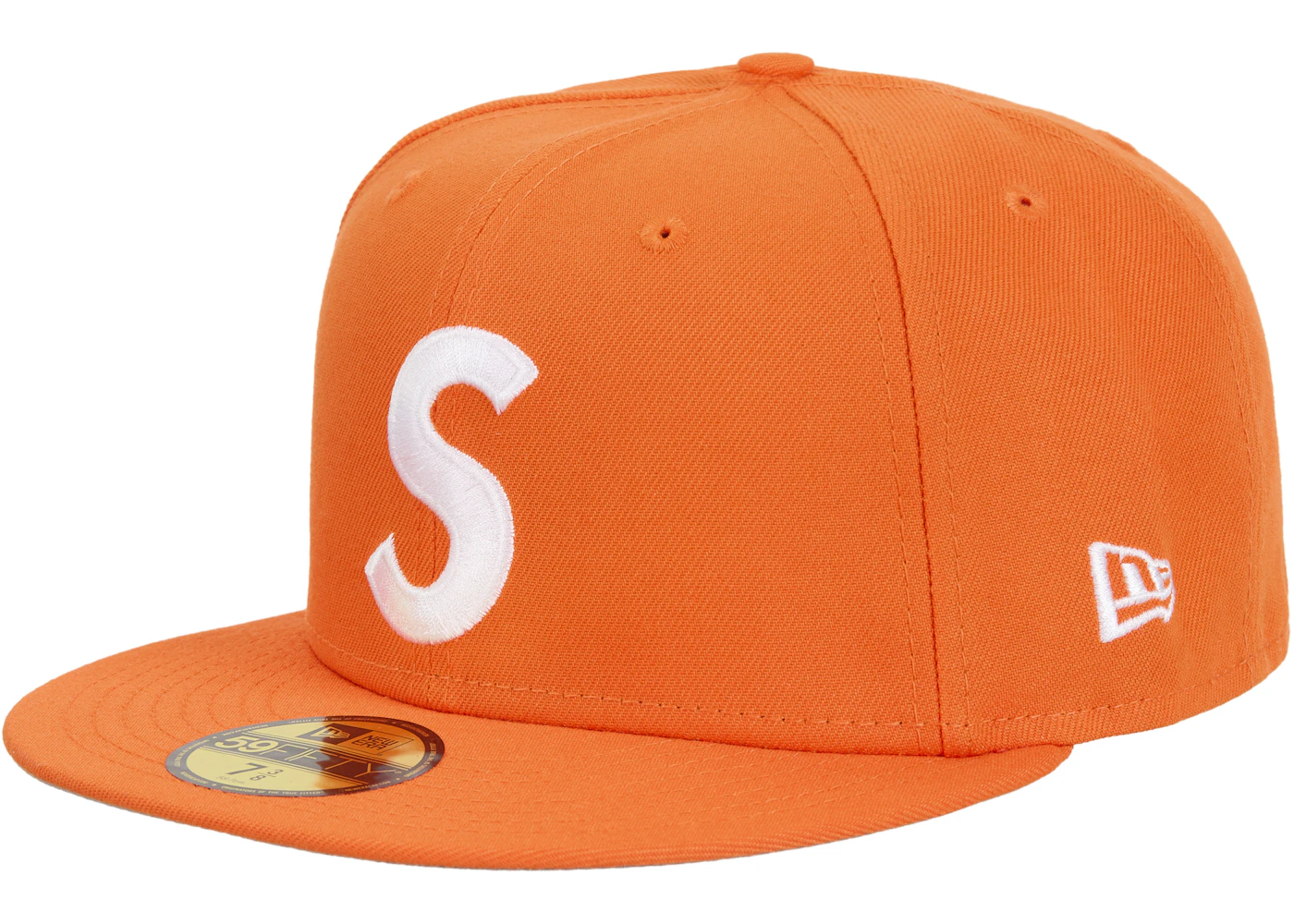 Supreme Screw Ball S Logo New Era 59Fifty Fitted Hat Orange FW24