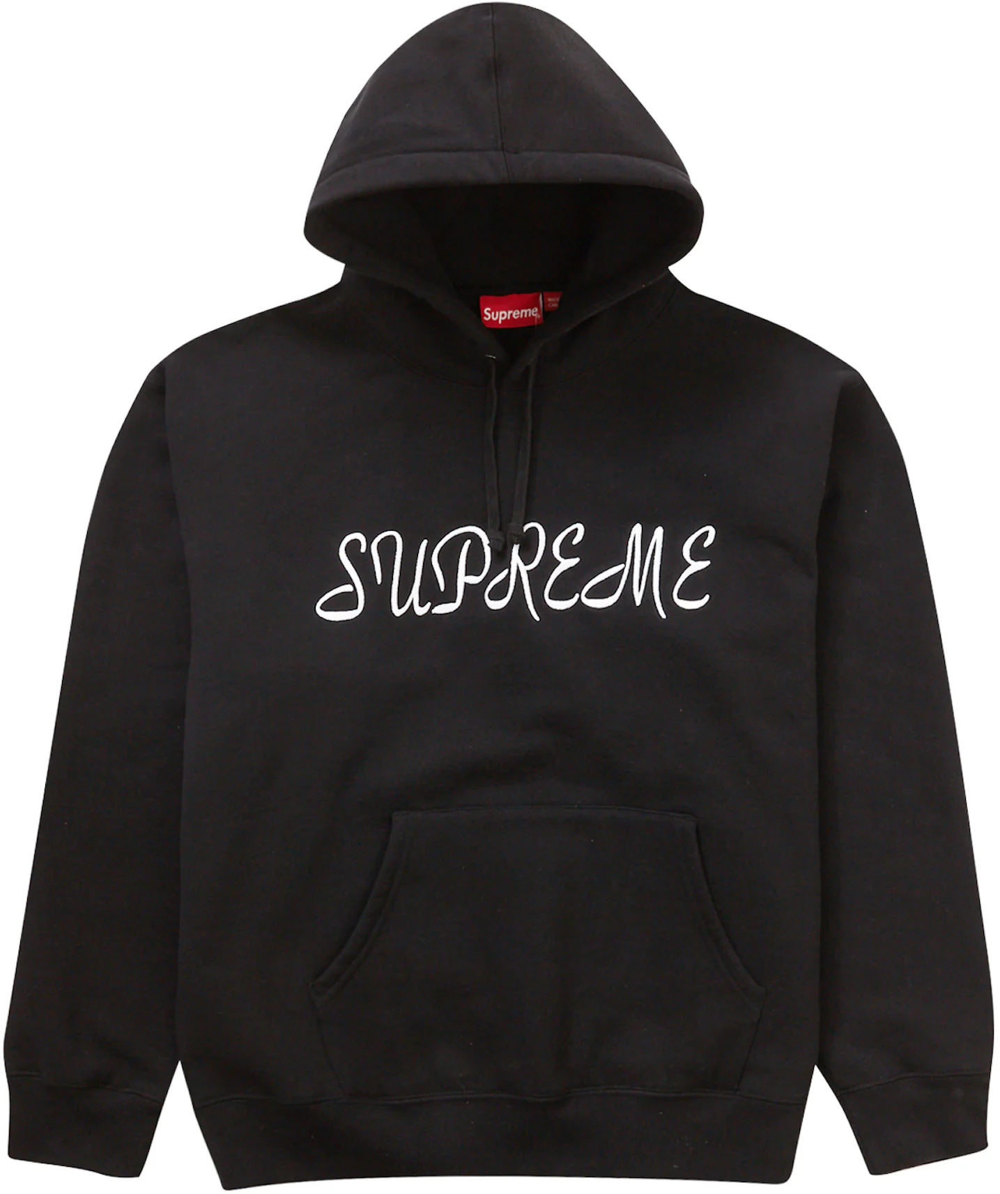 Supreme Script Hooded Sweatshirt Black Men's - SS23 - US