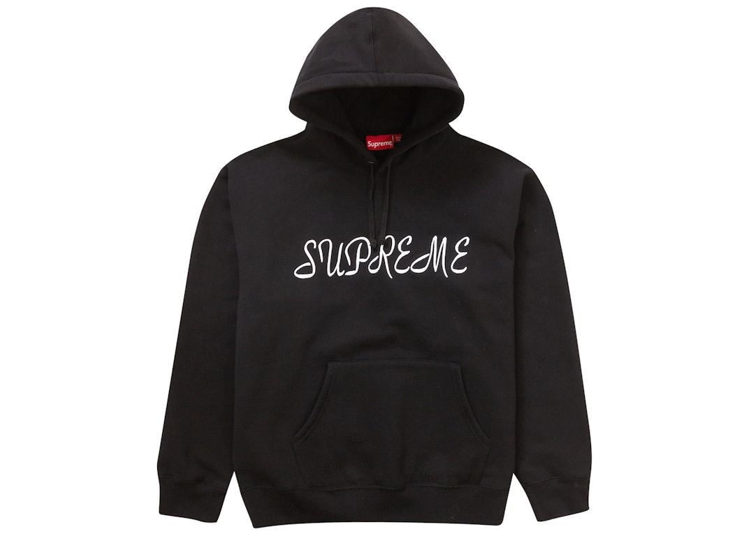 Pre-owned Supreme Script Hooded Sweatshirt Black