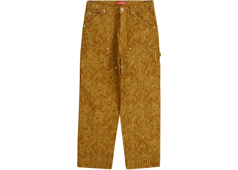 Supreme Script Jacquard Double Knee Denim Painter Pant Brown 男装