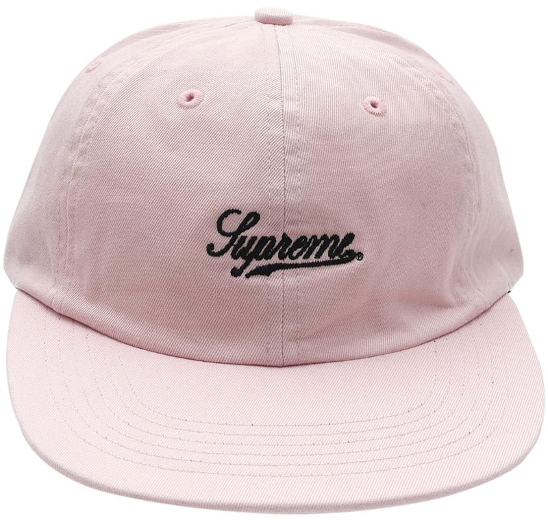 Supreme Script Logo 6 Panel Pink