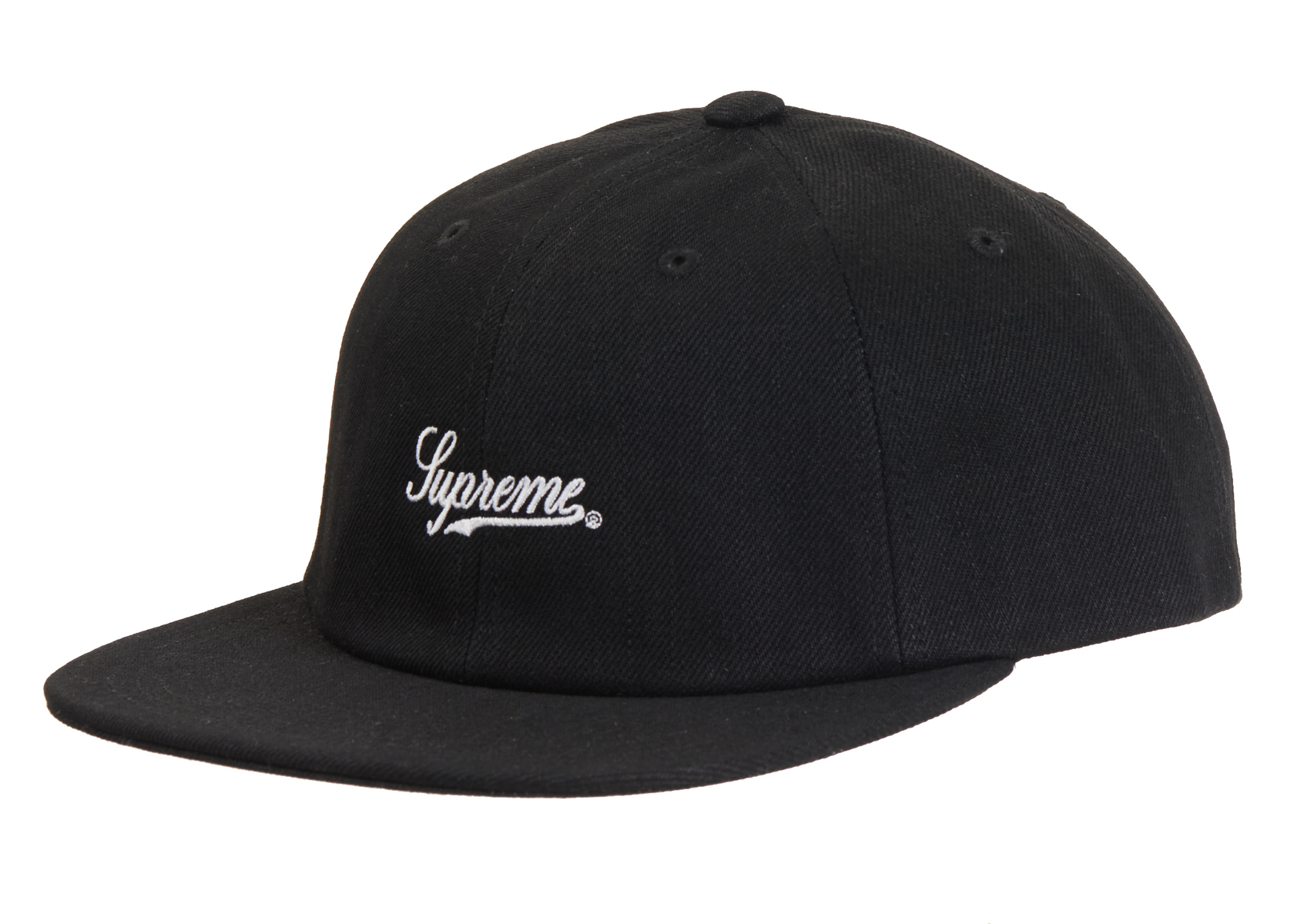 Supreme Script Logo 6-Panel Black plaid - 帽子