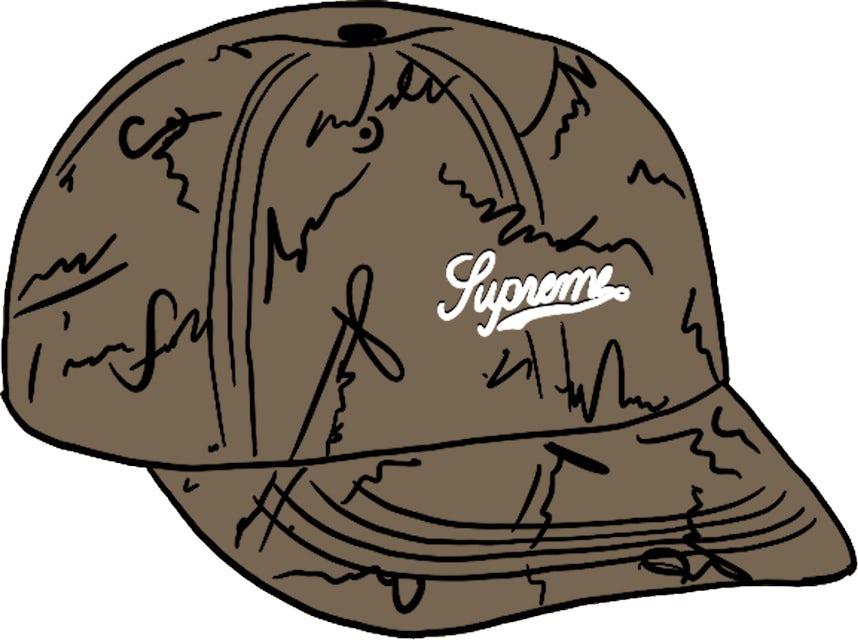 Supreme Script Logos 6-Panel Tan - FW20 - US