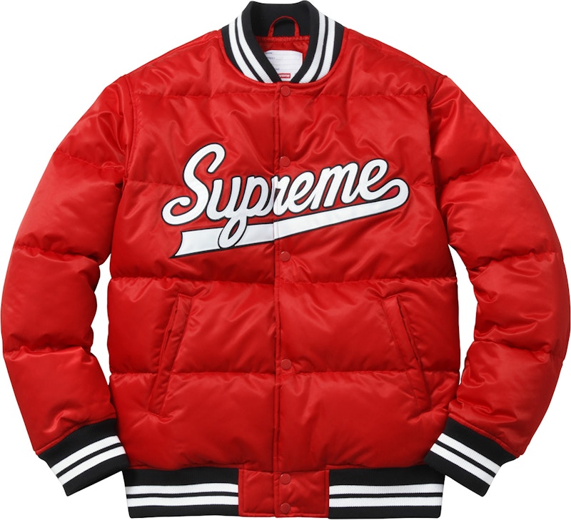 supreme script varsity puffy 黒 S スタジャン - ジャケット・アウター