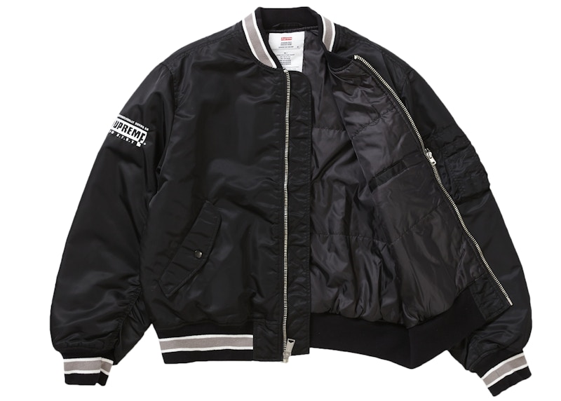 Supreme Second To None MA-1 Jacket Black Men's - SS22 - US