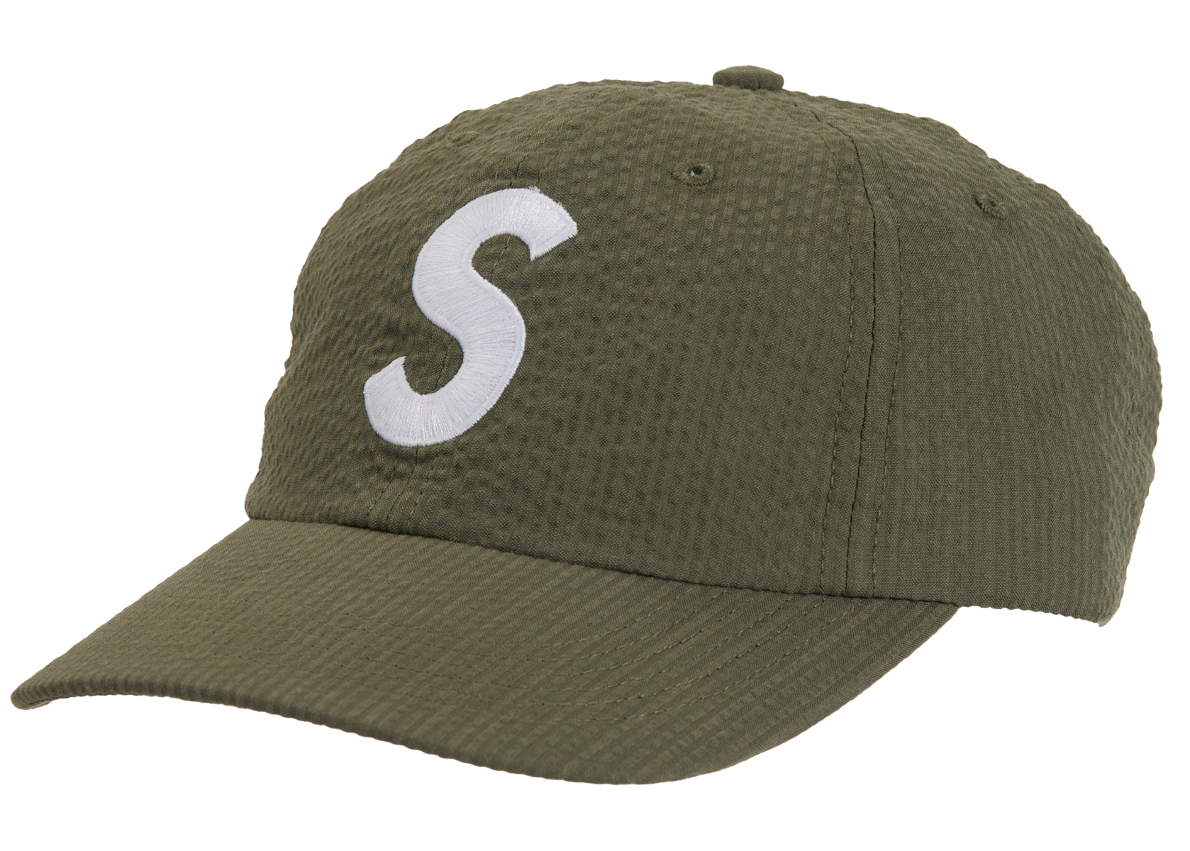 Supreme Seersucker S Logo 6 Panel Green - SS24 - CN