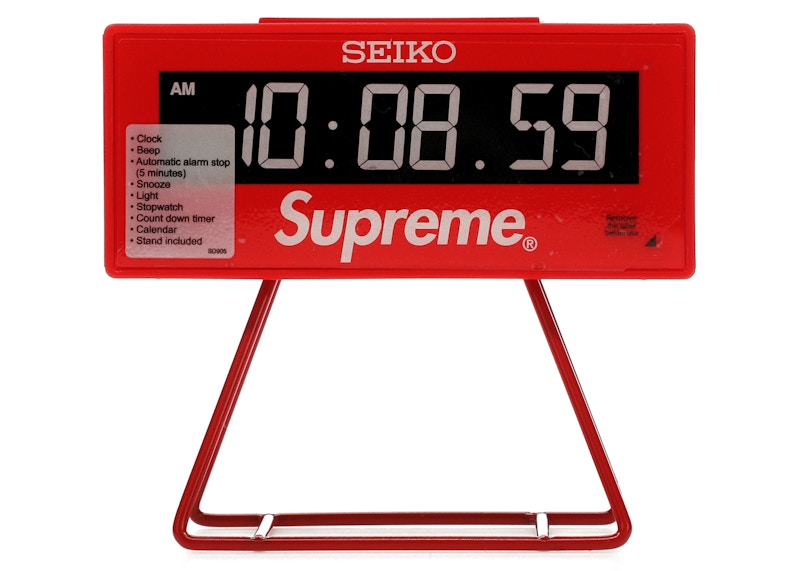 Supreme Seiko Marathon Clock Red - SS21 - US