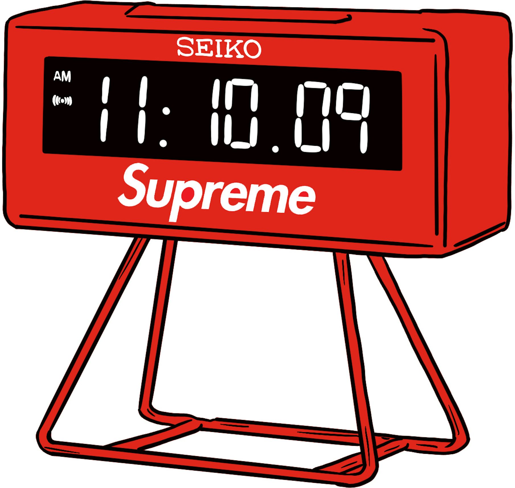 Supreme / Seiko Marathon Clock Red家具・インテリア