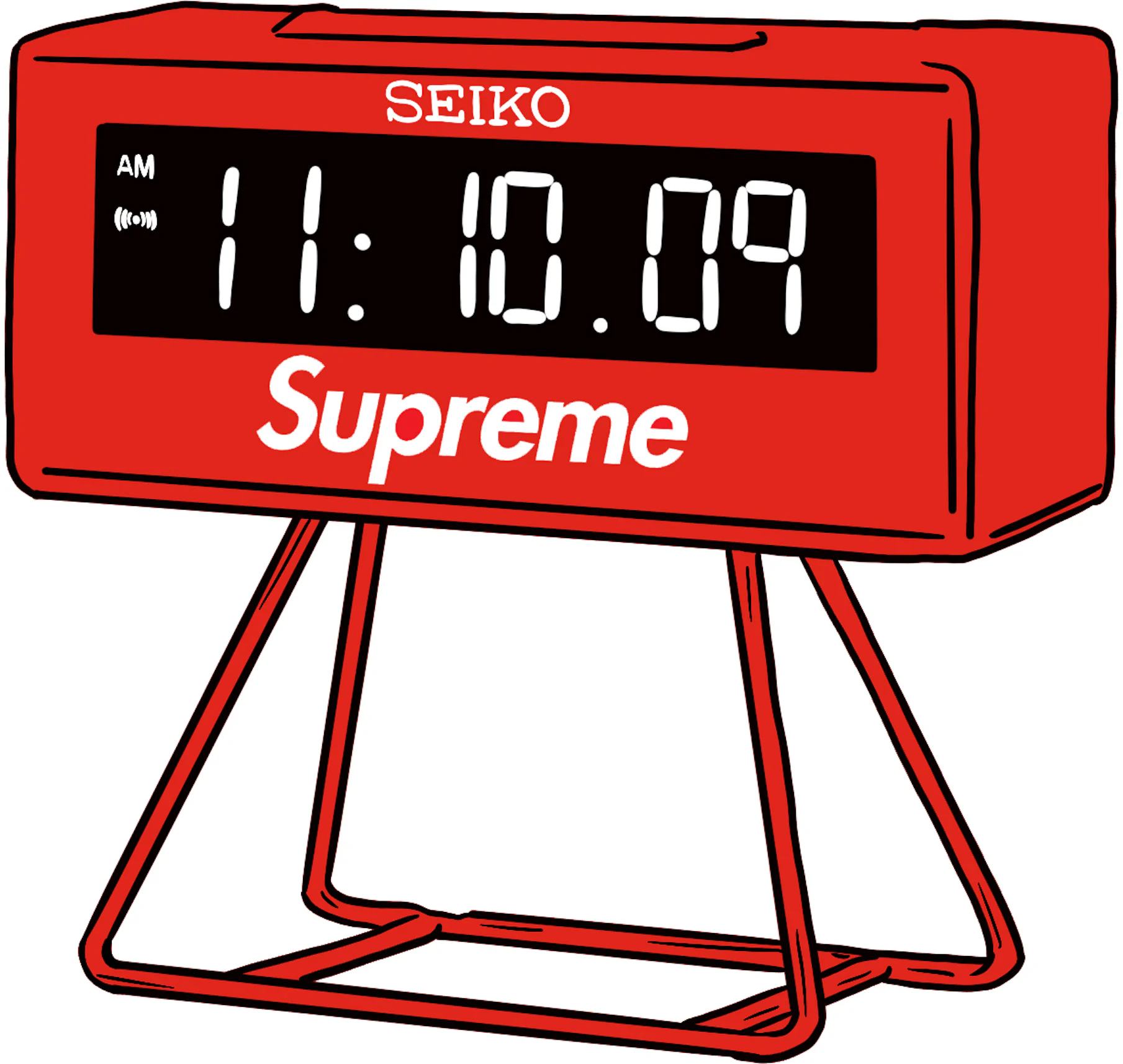 Supreme®/Seiko Marathon Clockインテリア/住まい/日用品 - 置時計