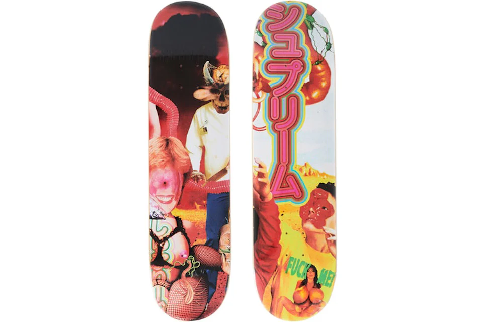 Supreme Sekintani La Norihiro Skateboard Deck Pink/Yellow Set