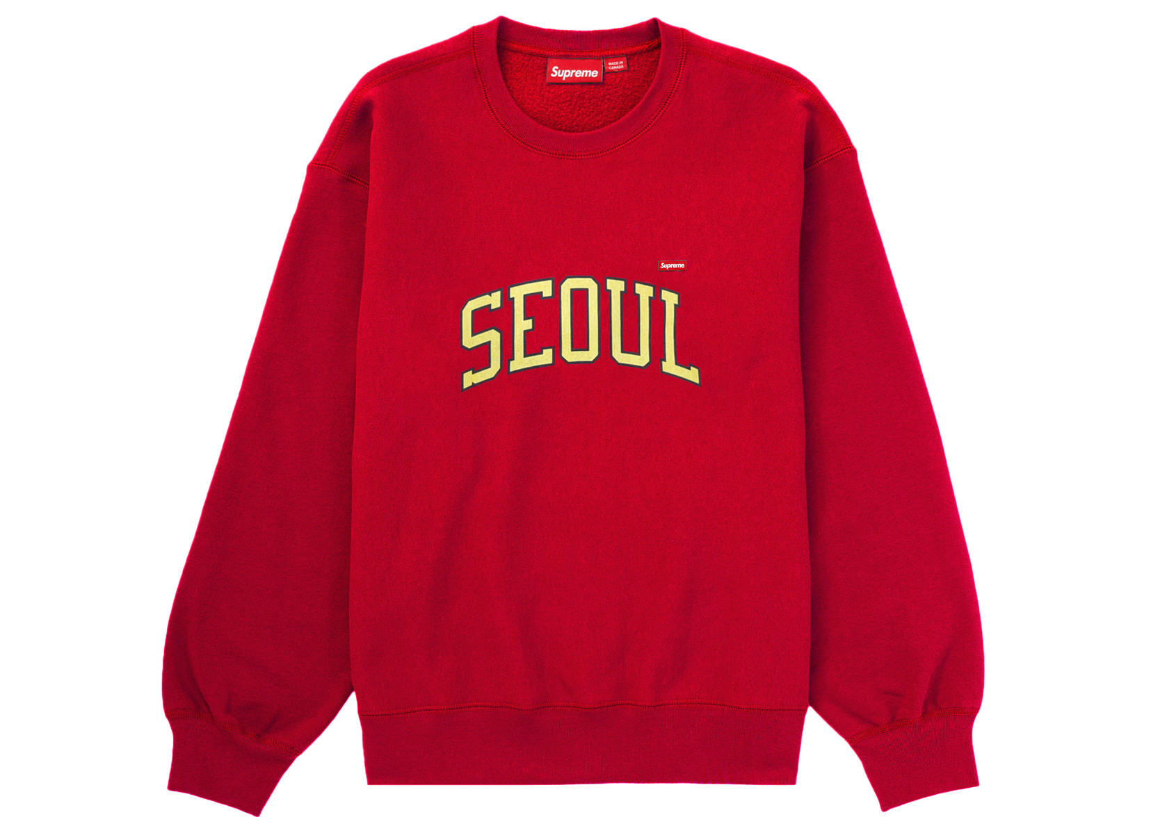 Supreme Seoul Shop Small Box Crewneck Red