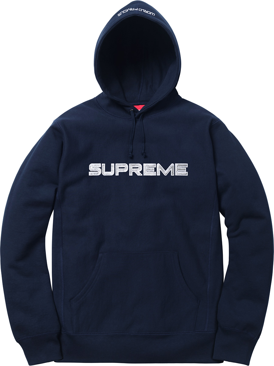 【正規品】Supreme-Sequin-Logo-Hooded