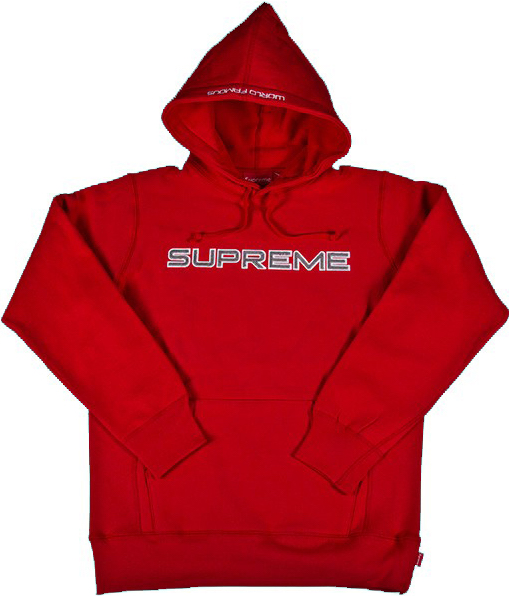 Supreme Sequin Logo Hooded Sweatshirt Red Men's - SS17 - US