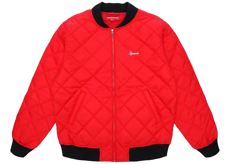 Supreme Sequin Patch Quilted Bomber Jacket Red Men s SS16 US