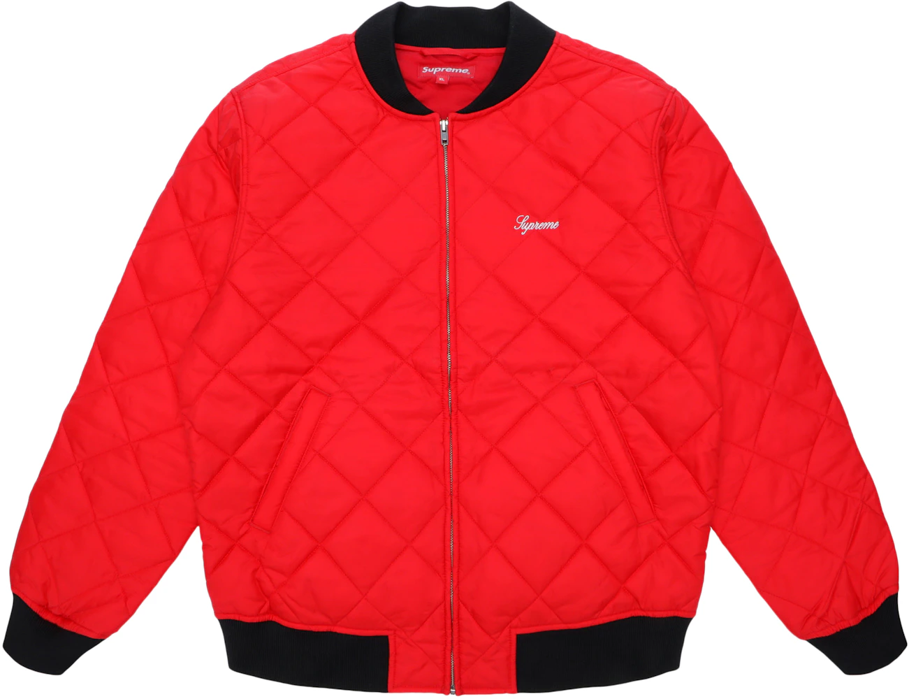 PATCH BOMBER JACKET - Intense red